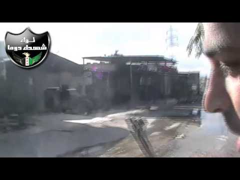 استهداف لواء شهداء دوما لرتل عسكري على أوتوستراد دمشق-حمص من جهة حي القابون في مدينة دمشق