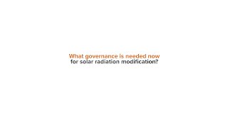 Reisinger: What governance is needed now for solar radiation modification?