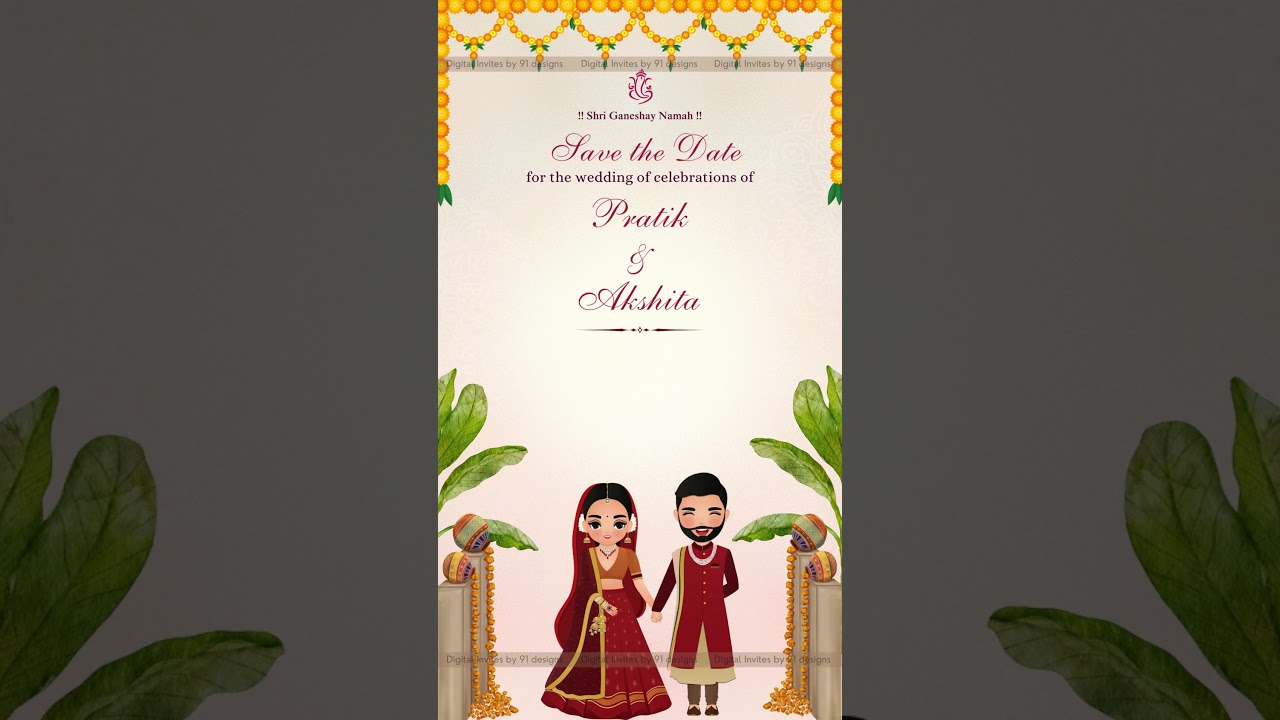 Rustic Floral Save the Date Announcement