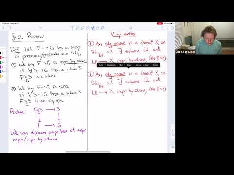 Introduction to stacks and moduli (Jarod Alper) - Lecture 6