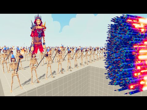 150X SKELETON KING ARMY vs ALL OVERPOWERED UNITS TABS - Totally Accurate Battle Simulator