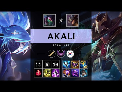 Akali Mid vs Twisted Fate - KR Master Patch 25.21