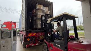 Download the video "How to load the stringing blocks into containers easily?"