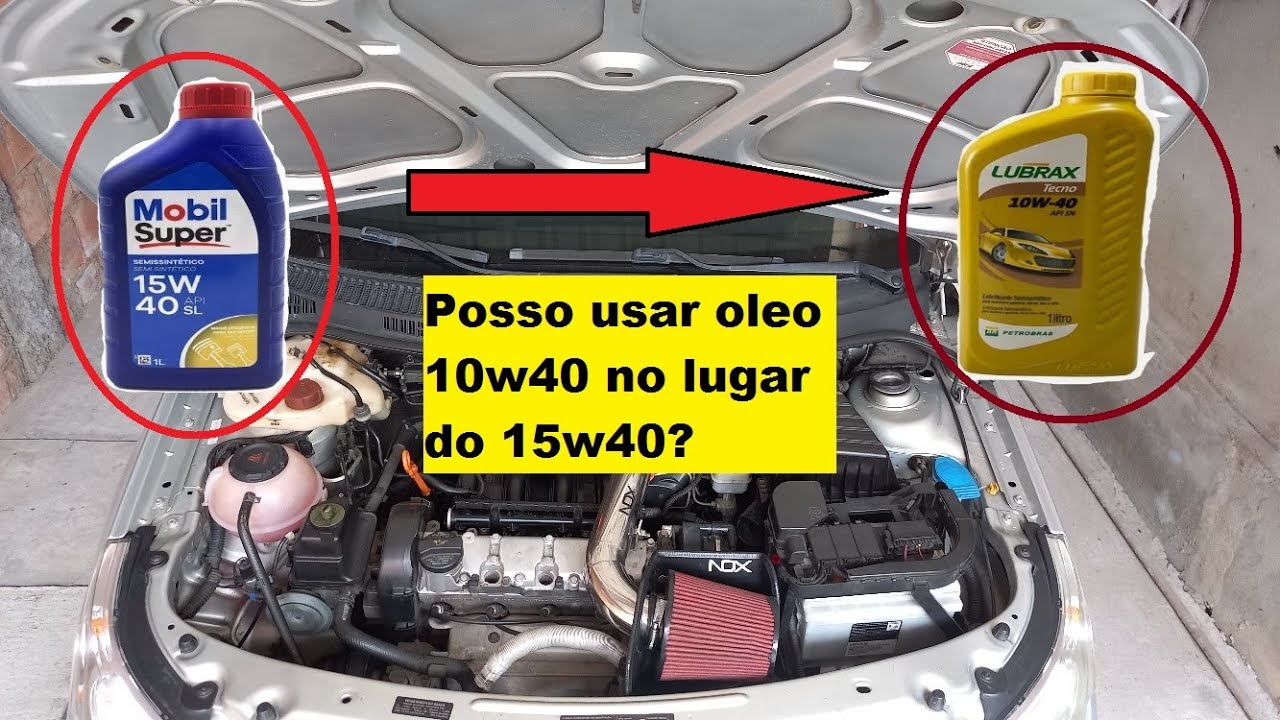 posso usar óleo 10w40 no lugar do 15w40?