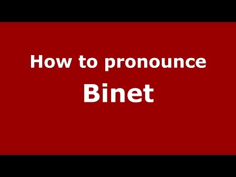 How to pronounce Binet