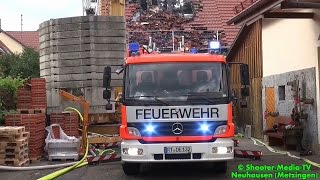 preview picture of video '[E] - [DACHSTUHLBRAND IN NEUHAUSEN - METZINGEN] // Neu renovierter Dachstuhl brennt komplett aus'