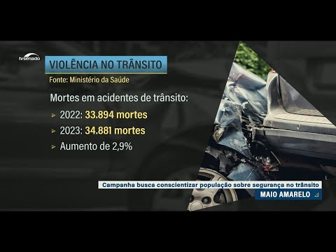 Campanha Maio Amarelo busca evitar mortes no trânsito
