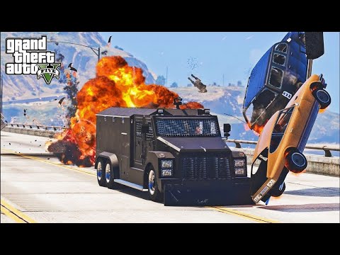 GTA 5 RIOT CONTROL VEHICLE ( RCV ) CRASHES | IMPACT COMPILATION | PS GAMER 2.0