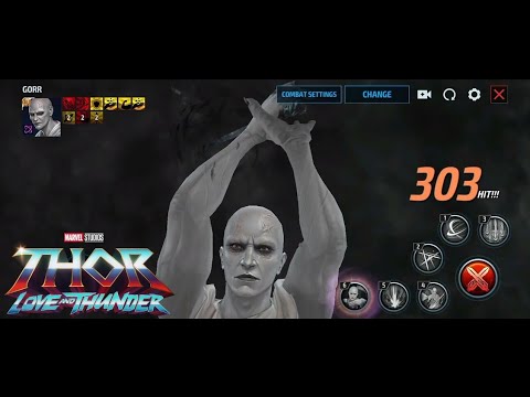 Gorr in Marvel Studios Thor Love And Thunder suit skills preview | Marvel Future Fight