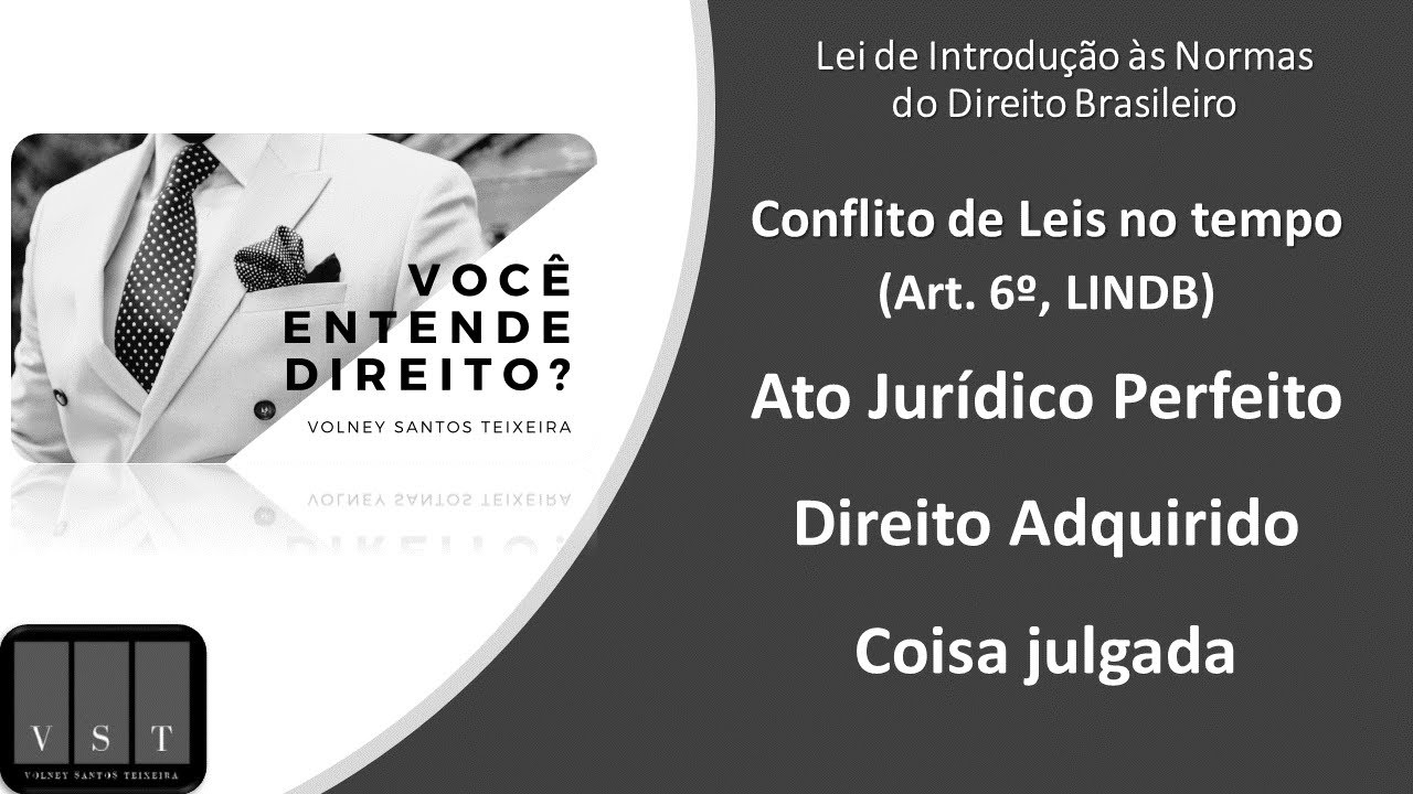 Art  6º, LINDB - ato jurídico perfeito, direito adquirido e coisa julgada