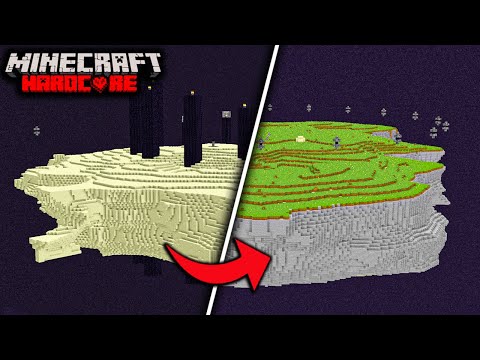 I Transformed the End into Overworld in Minecraft Hardcore