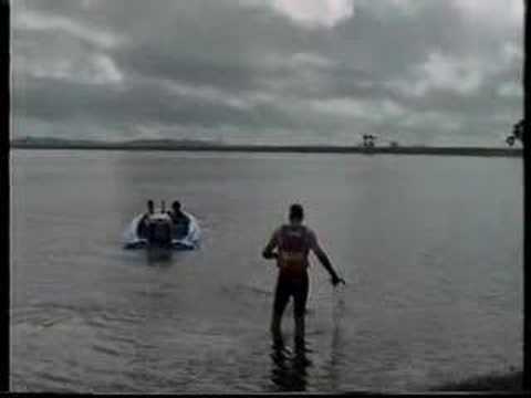 Water skiing beach start