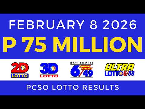 Lotto Result Today 9pm February 8 2026 PCSO