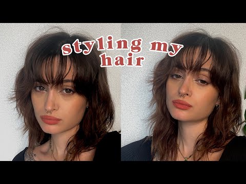 Styling my hair / wolfcut / soft mullet ✂️ Laura...