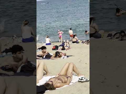 🇪🇸 Hot day at Barcelona beach Spain