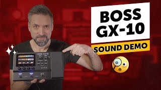 Video thumbnail for Boss GX-10 | 32 Amp Models & 170 Effects | Sound Demo by Guitar Bonedo