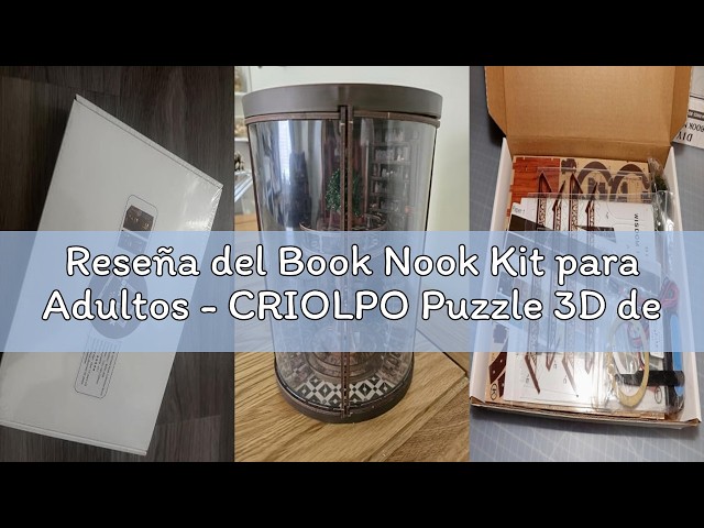 Vídeo relacionado con Book Nook Kit para Adultos - CRIOLPO Puzzle 3D de Madera con Luz LED - Modelo de Arquitectura y Decoración Artística para Coleccionistas