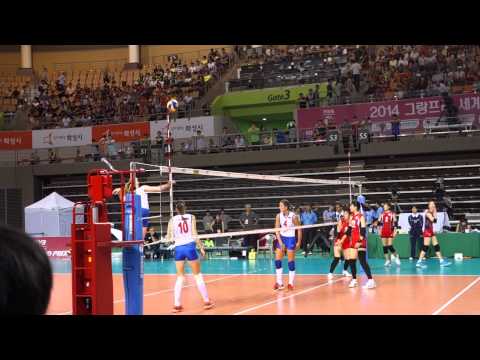 월드그랑프리 배구 한국 korea vs 세르비아 serbia 스파이크 웜업
