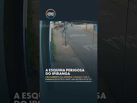 Cruzamento perigoso no Ipiranga: veja hora em que carro vermelho 'fura' pare e provoca batida
