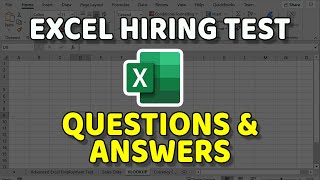 Excel Hiring Test Questions and Answers