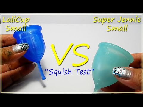 LaliCup Sm vs Super Jennie Sm "Squish Test" - Menstrual Cups