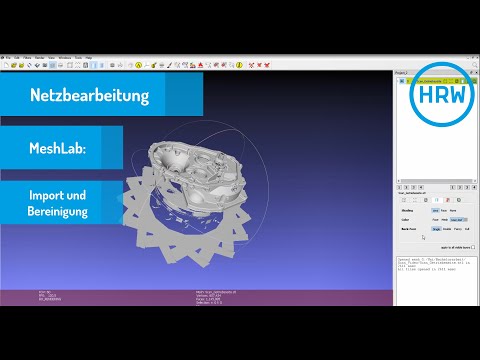 Netzbearbeitung mit MeshLab - Import und Bereinigung (01)