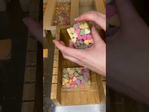 Cutting my Candy Hearts SOAP!! #donteatsoap #soapcutting #valentinesday #soapmaker