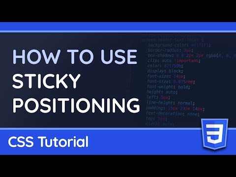 How to use Sticky Positioning position sticky CSS Tutorial