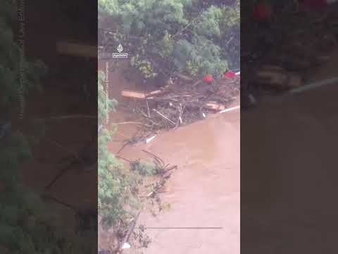 Drone footage captures flooding across Oahu, Hawaii