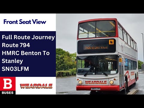 FULL ROUTE JOURNEY | Nexus Bus Route 794 - HMRC Benton Park View to Stanley | SN03LFM