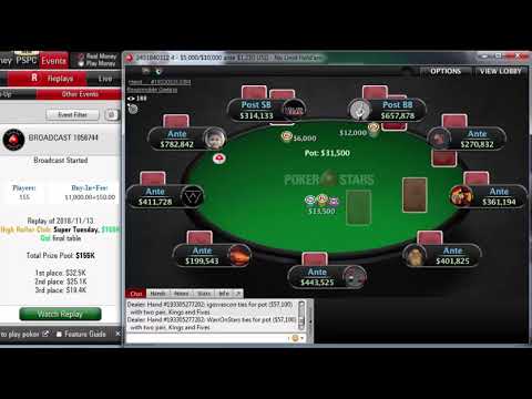 Replay | Final table PokerStars High Roller Club: $1,050 Super Tuesday, $150K Gtd on Nov 13, 2018