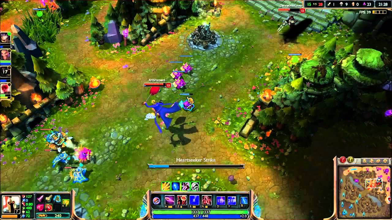 Liên Minh Huyền Thoại: Pantheon sử dụng trời sập liên tục @@