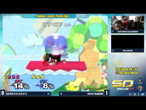 Last Stock SD #43 Singles LF: 12YAN | SkSk vs. OkamiBW - SSBM