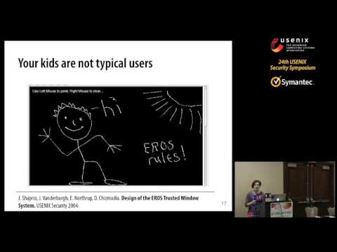 USENIX Security '15 - Conducting Usable Security Studies: It's Complicated