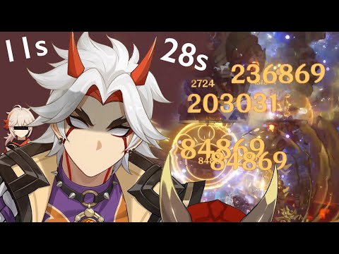 My C6 Itto try speedrunning Spiral Abyss 12-1 (2.6)｜Genshin Impact