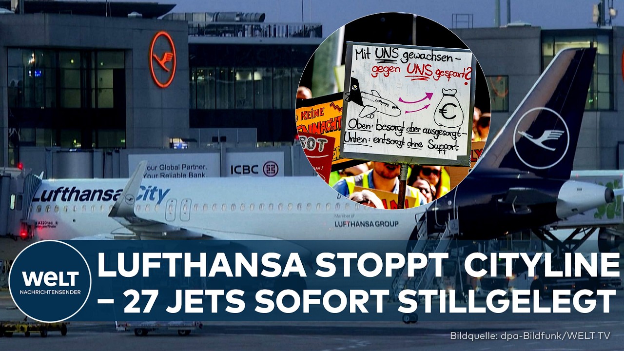LUFTHANSA STOPPT CITYLINE: 27 Jets stillgelegt – Gewerkschaft UFO erhebt schwere Vorwürfe