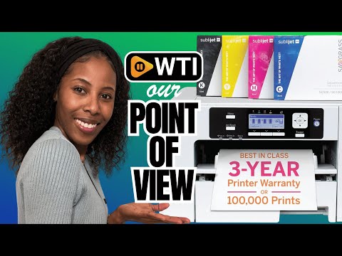 Sawgrass SG500 Sublimation Printer Bundle | Includes Professional Dye-Sublimation Printer with 31mL SubliJet UHD Inks & TruePix Sublimation Paper | Wi-Fi Connectivity | Create Custom Designs - WTI product video review