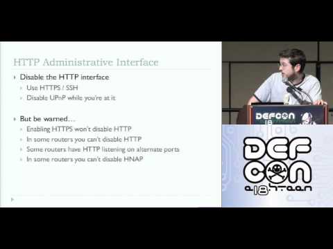 DEFCON 18: How to Hack Millions of Routers 3/3
