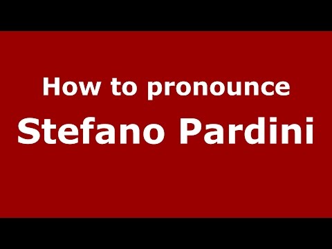 How to pronounce Stefano Pardini (Italian/Italy)  - PronounceNames.com