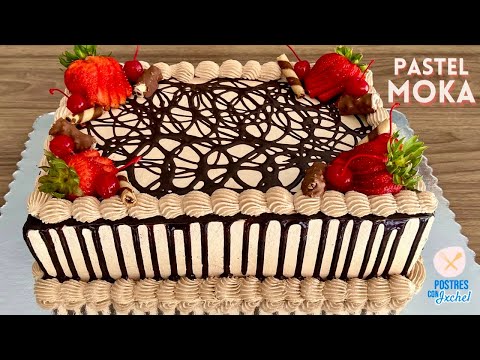 PASTEL 1/4 DE PLANCHA ENVINADO SABOR MOKA | CREMA BATIDA MOKA | POSTRES CON IXCHEL