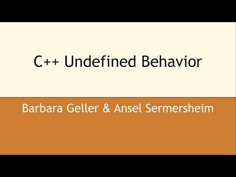 C++ Undefined Behavior