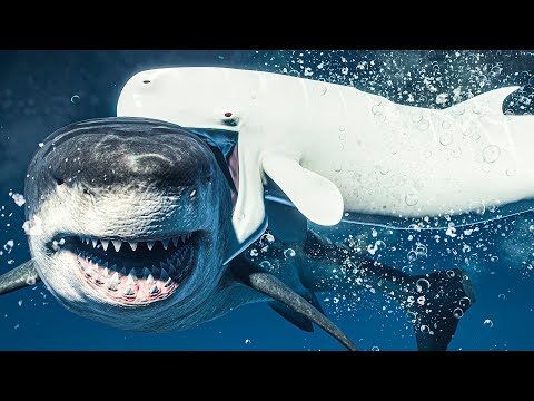 Albino Livyatan vs Megalodon - The True Apex of the Prehistoric Ocean | JWE2 Mods