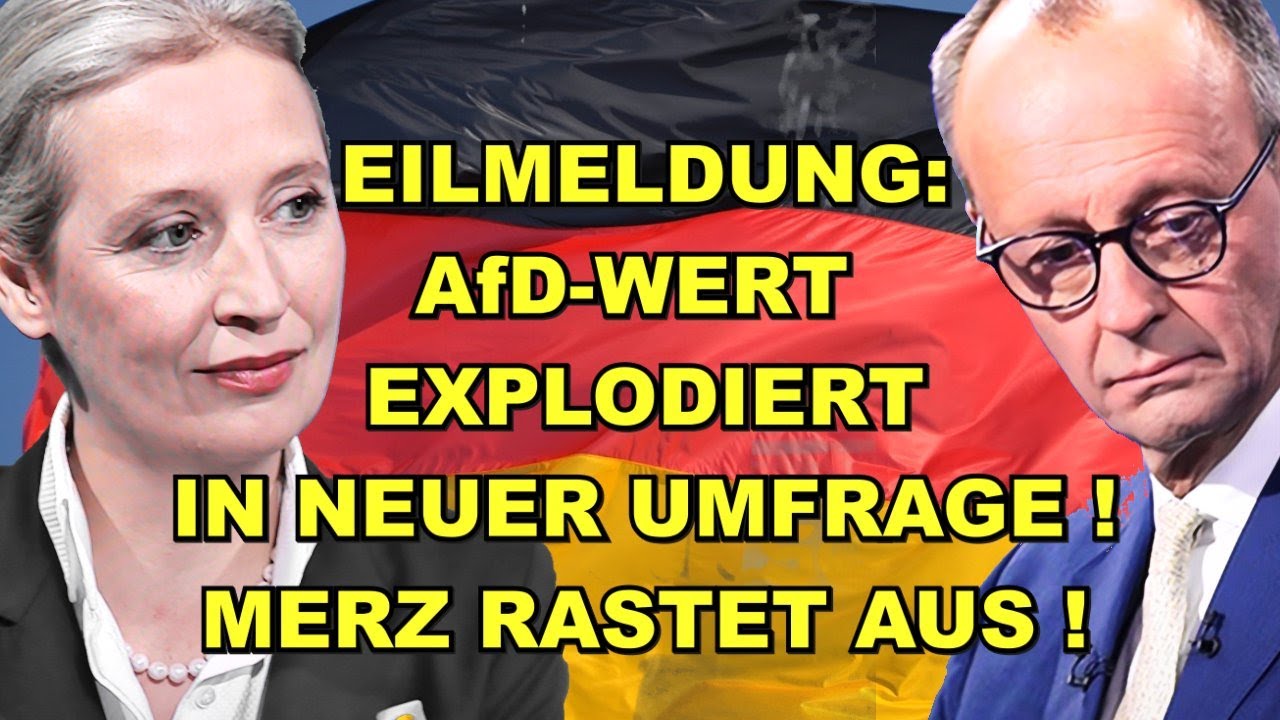 EIL: AfD-Wert EXPLODIERT! Merz RASTET AUS!