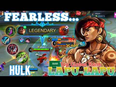 Super Aggressive Fearless Top Global Lapu-lapu Gameplay By Hulk ~ Best Built Season 20 Lapu | MLBB