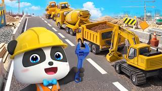 🔴LIVE | Playground Builders - Construction Trucks | Learn Vehicles | Preschool Songs | BabyBus