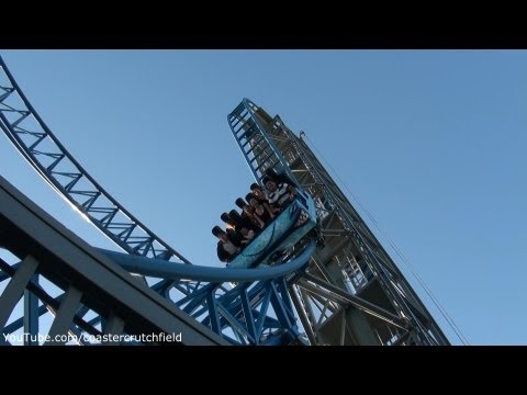 Off-ride footage of a Iron Shark train
