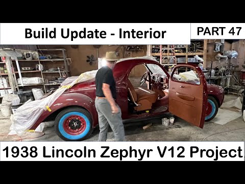 1938 Zephyr Part 47 - Interior Door Panels, Seat, Trunk Trim and More. V12 Lincoln Coupe Progress