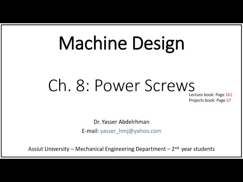 Machine Design - Power screw
