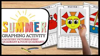 End of the School Year Coordinate Graphing Mystery Pictures (Includes 6 Summer-themed Pictures!)