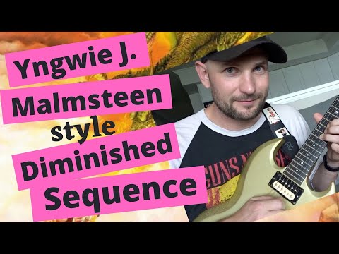 Yngwie Malmsteen Style Diminished Sequence - #rapidlick10